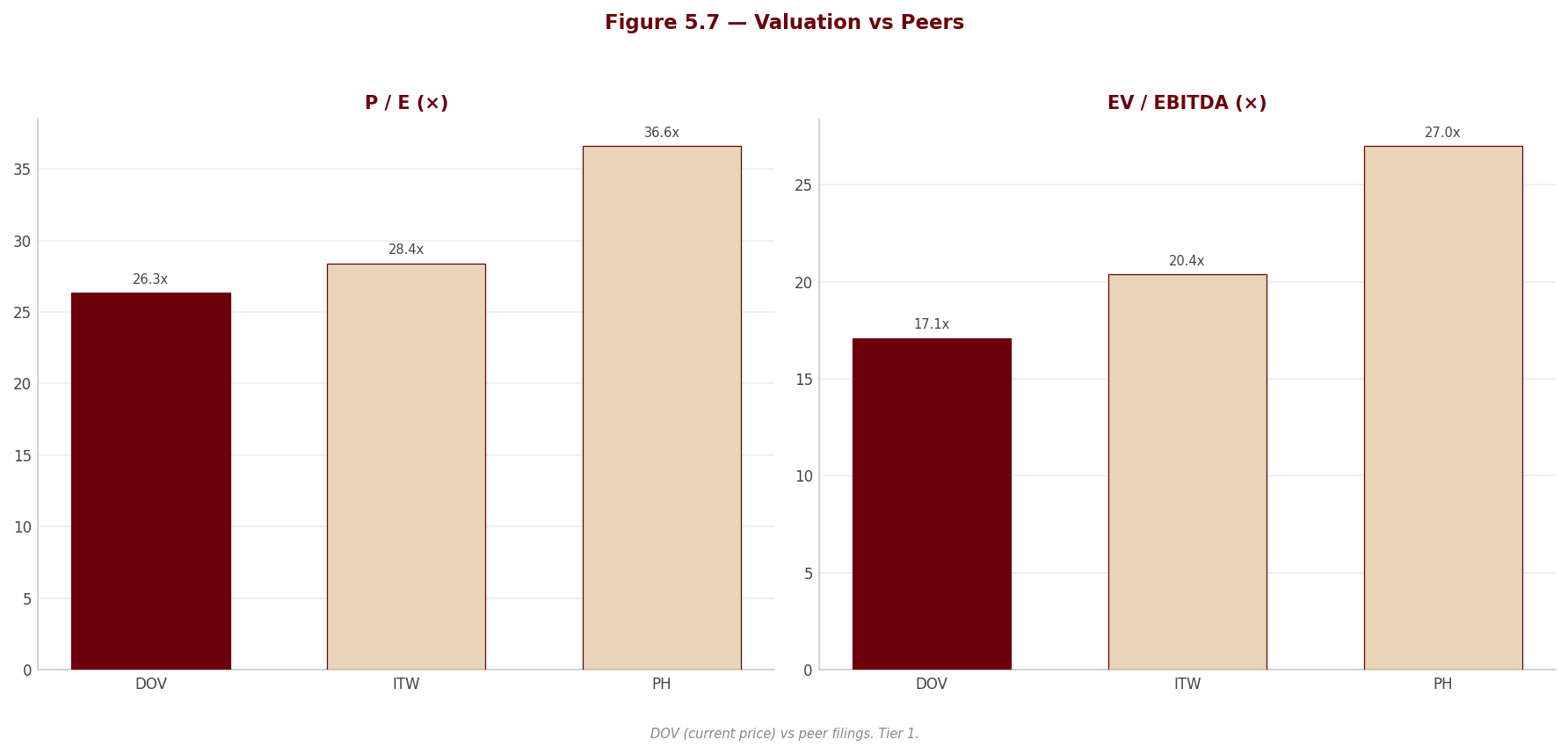 Figure 5 7 Peer Valuation