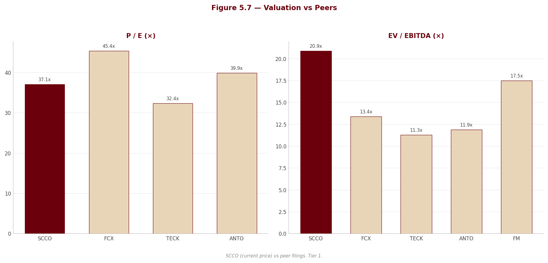 Figure 5 7 Peer Valuation